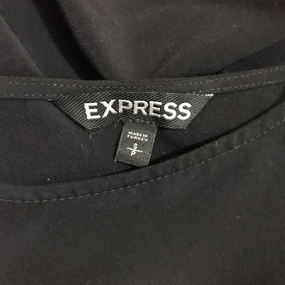 Express Black Zip Sleeveless Blouse High-Low Top Size Small - Picture 4 of 8